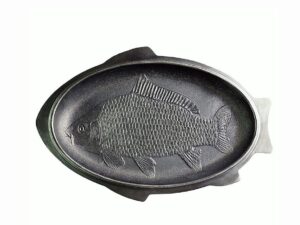 Чугунная сковорода для рыбы  450х290х60 мм чсгу-01