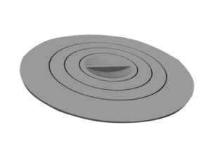 Плита круглая чугунная "Буржуйка" для печи и мангалов Ø 352 мм (120